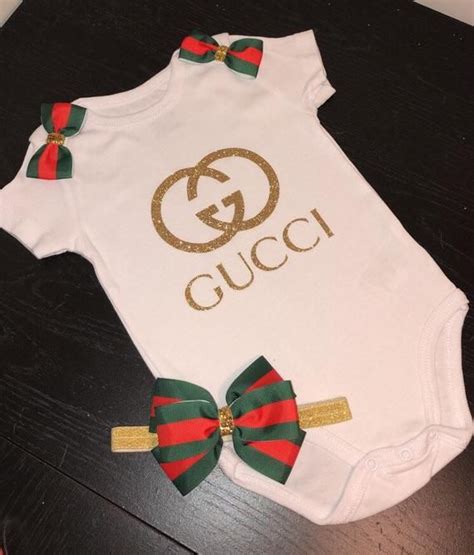 gucci inspired baby onesie